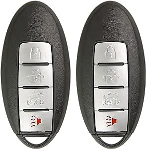 Keyless2Go Replacement for Proximity Smart Keyless Remote Fob for Nissan & Infiniti KR55WK48903 KR55WK49622 (2 Pack)