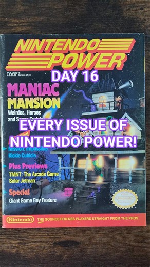 Day 16 of Every Issue of #nintendopower #nes #maniacmansion #retrogaming #80s #90s #retrocollector
