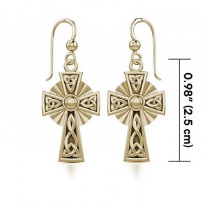 MODERN CELTIC KNOTWORK CLASSIC SOLID GOLD EARRINGS