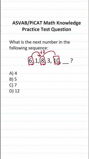ASVAB/PiCAT Math Knowledge Practice Test Question: Series and Sequences #acetheasvab #grammarhero