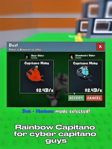 TODAY I DUELED CAPITANO MOBY FOR MY CAPITANO MOBY... CAN I WIN? 😱🔥 | ROBLOX STEAL BRAINROT #shorts