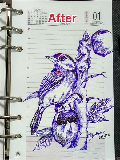 Nature in Ink: Daily Sketching ✍️ Basanta Bouri Bird. #drawing #art #pensketch