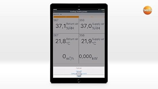 testo Smart Probes App - carrying out a refrigeration or heating performance measurement 