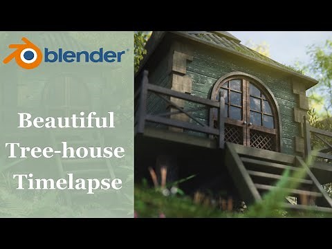 Making a treehouse - Blender timelapse Modeling