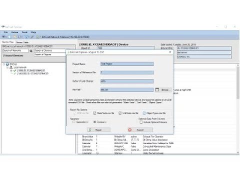 Exporting BACnet data to Engineering Data Exchange (.EDE) format with Cimetrics Explorer