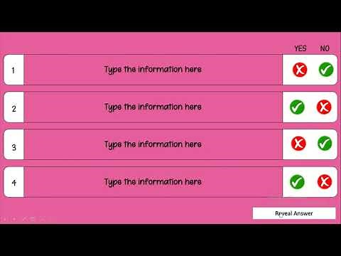 Interactive YES or NO Quiz Game in Powerpoint | FREE TEMPLATE