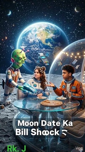 Moon Date Ka Bill Shock 😂🚀Alien Ne Bill De Diya 👽 Funny Comedy🔥 Viral pick: Alien Ne Bill De Diya 👽💸