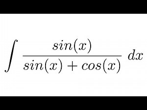 Integral of sin(x)/(sin(x)+cos(x)) (substitution)