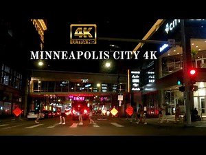 Minneapolis Downtown 4K - Night Drive Minneapolis | Minnesota