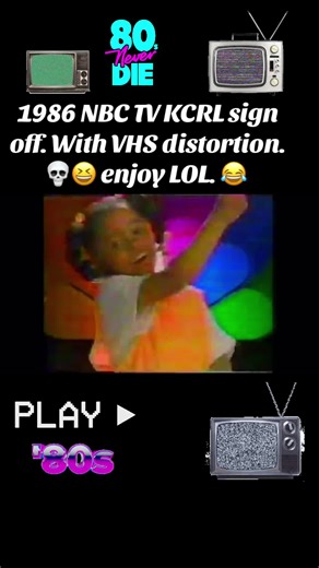 1986 KCRL TV Sign Off with VHS Distortion