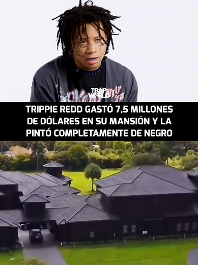 En 2022, #TrippieRedd compró esta enorme mansión en Southwest Ranches, #Florida, por aproximadamente 7,5 millones de dólares. La propiedad tiene casi 19.000 pies cuadrados (unos 1.760 m²), 9 habitaciones, más de 11 baños, una cancha de básquet cubierta, gimnasio, cava de vinos, estudio de grabación y espacio para más de 15 coches.🏡 Lo que hizo famosa a la casa fue la remodelación que realizó en 2024: decidió pintar absolutamente todo el exterior de negro, incluyendo las paredes, el techo y hast