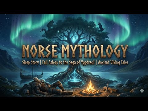 NORSE MYTHOLOGY Sleep Story | Fall Asleep to Myths of the Vikings (Odin, Thor, Yggdrasil)