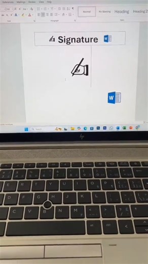 Ms Word 😲signature symbol makking easy method#basictips pc laptop computer