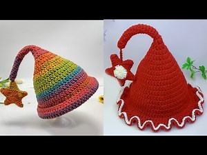 Easy Crochet Elf Hat 🎄 With Star Tip | Beginner-Friendly Winter Pattern