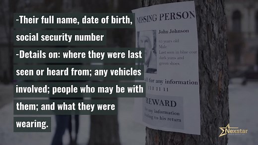 How to report a missing person