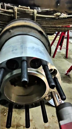 Installing the world’s biggest wheel spacer on my new armored truck build #Truck #Build #Custom