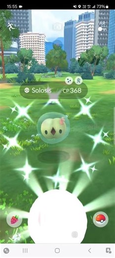 Pokemon Go Catch a shiny Solosis 捕捉色違版單卵細胞球