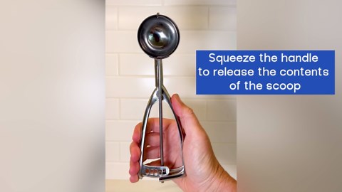 Jenaluca Extra Large Ice Cream Scoop - 1/3 Cup Disher Size #12 stainless steel scooper for food, cupcake batter & icecream