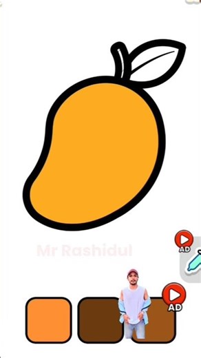 Cute Mango! Easy Drawing & Coloring for Toddlers [Kids Video]