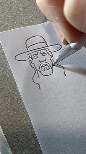 How to draw…Undertaker ⚰️ #viral #art #minimal #drawing #draw #undertaker #wwe #wrestling