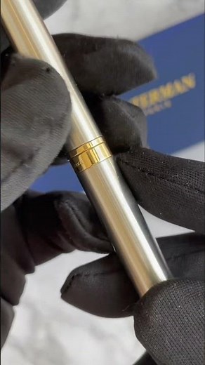 Unboxing: WATERMAN Hemisphere Stainless Steel Gold Trim Fountain Pen