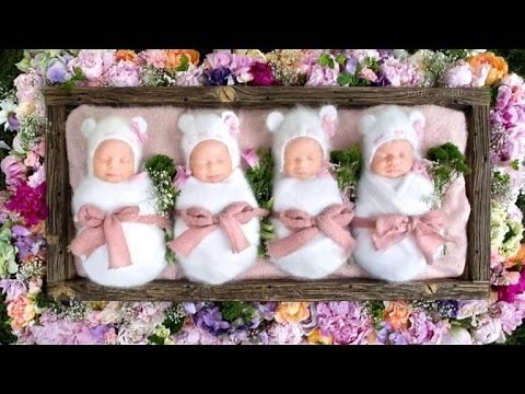 Rare Identical Quadruplets Adorably Sleep Through Newborn Photo Shoot