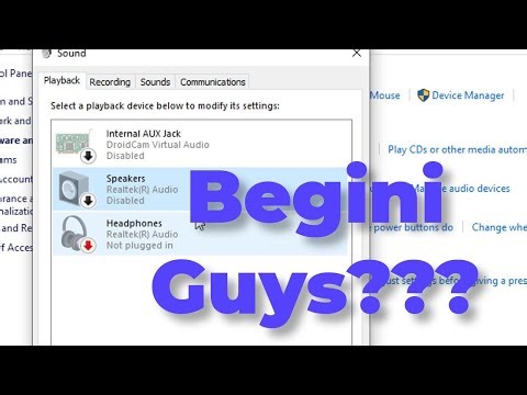 TUTORIAL : Setting Sound Realtek Pada LAPTOP/KOMPUTER