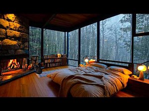 No Ads, Rain Sounds For Sleeping – 10 Hours of Heavy Rain & Loud Thunder on Window | White Noise