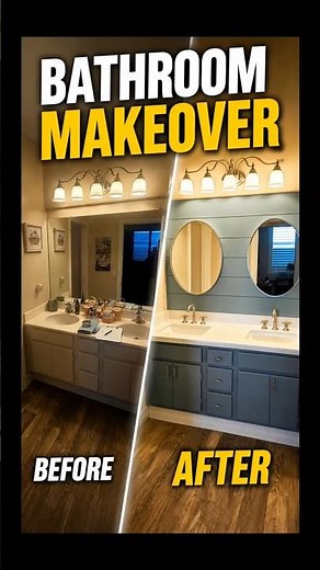 Menifee Bathroom Remodel | Blue Cabinets, Quartz & Shiplap