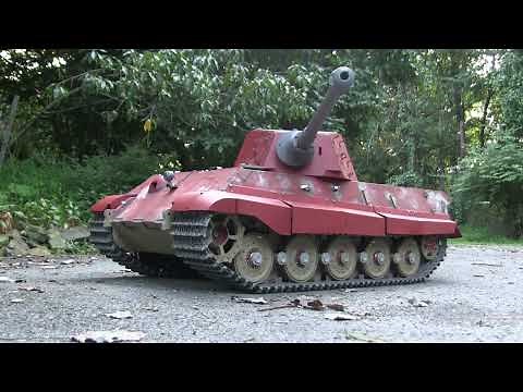 Armortek 1/6th scale RC King tiger project video#21 (reoil system, and second test drive)