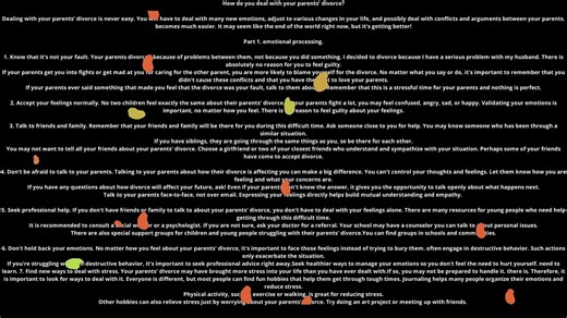 How do you deal with your parents' divorce