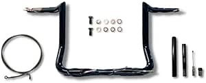 Dominator Industries Pre-Wired 12" Meathook Ape Hangers, All In One Handlebar Kit Compatible with 2021-2023 Harley Davidson Street Glide, Electra & Ultra Limited Special & Low Models, Gloss Black