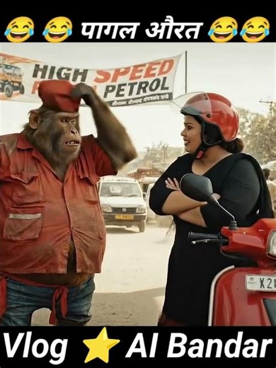 Bandar Ne Moti Aurat Ko Pagal Banaya || Funny Monkey Video #shorts #army #funnymonkeyvideos