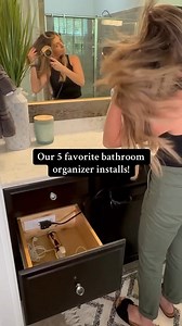 Which setup's making it into your bathroom remodel? Docking Drawer Blade outlets transform bathroom vanities into more functional spaces by providing a ✨ convenient power source ✨ that allows you to: 💈 Safely power styling devices WITHOUT... ✅ cluttering LIMITED vanity countertop space! #vanity #bathroom #vanityorganization #vanityremodel #bathroomremodel #bathroomorganization | Docking Drawer