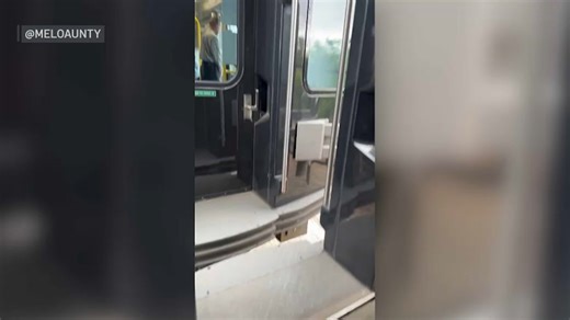 WATCH: Red Line train in motion with end door open
