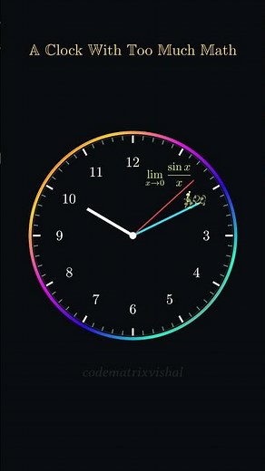 A Clock With Too Much Math ⏰📚 | Every Number Becomes a Math Formula #shorts #clock #maths