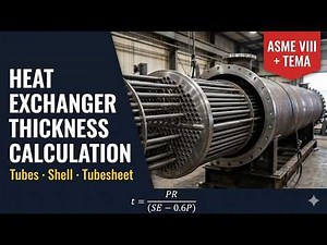 Heat Exchanger Thickness Calculation | Tubes, Shell & Tubesheet | ASME VIII + TEMA Inspector's Guide