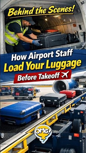Behind the Scenes: How Airport Staff Load Your Luggage ✈️