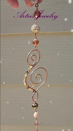 Upcycled Wire Suncatcher You Can Make And Sell This Summer, Boho Decor #suncatcher #diy #wirewrap