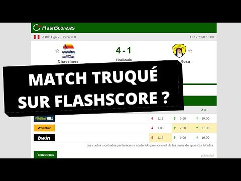 Détecter un MATCH TRUQUÉ grâce au site FlashScore | PARIS SPORTIFS