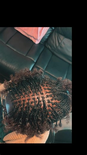 Micro loc install with added extensions on ends! 🥰#microlocs #locs #locjourney #microlocsjourney #microlocsinstallation