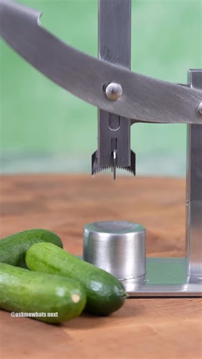 Whats Next on Instagram: "Cucumber vs crusher #macro #macroasmr #foodie"