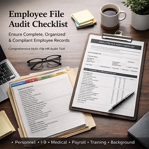 Employee File Audit Checklist | HR Compliance Template (word, PDF) - Etsy Canada