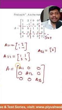 GATE DA preparation | Partitioned Matrix | Block Diagonal Matrix | GATE DA 2027