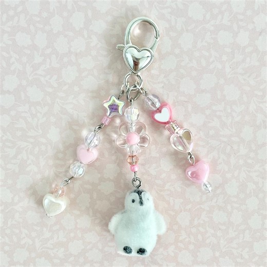 Handmade Miniature Penguin Figure Beaded Keychain – Bag Charm - Etsy