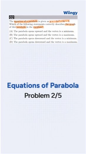 Wiingy High School to College on Instagram: "🎯 Can you find the x-intercepts of this parabola in seconds? In this SAT Math walkthrough, we tackle a classic quadratic function problem. Learn how to identify the x-coordinates where a parabola crosses the x-axis by simply looking at the factored form—a vital test preparation skill for boosting your speed and accuracy on the exam. 💾 Save this to master your parabola equations! What other SAT prep topics are tripping you up? Let us know below! 🚀 S