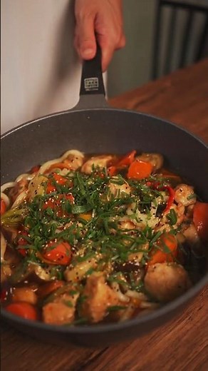 野菜たっぷり 黒酢あんかけうどん