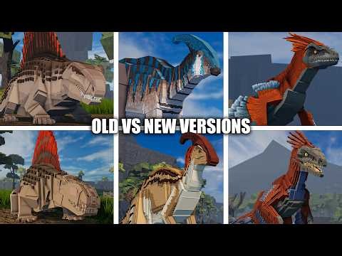 Jurassic Blocky: Old vs New Dimetrodon, Parasaurolophus & Pyroraptor