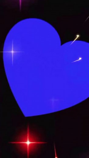 Blue Heart Animation with Dynamic Light Effects