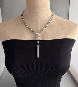 Stainless Steel Knight's Sword Pendant: Gothic Necklace - Etsy